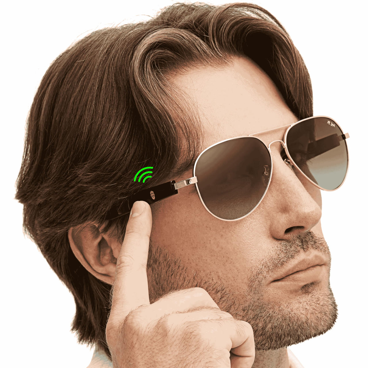 XR Loud polarized brown lens close-up showing texture and UV400 protection for glare reduction
