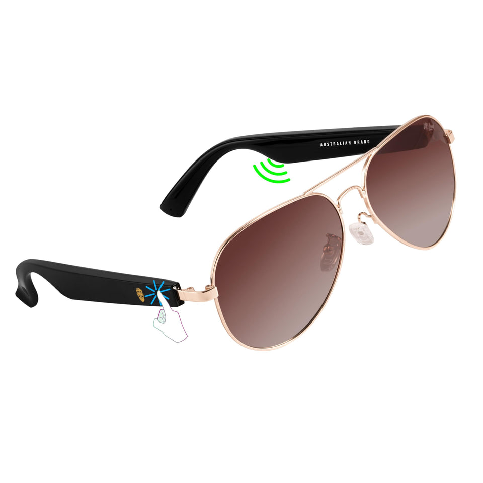 XR Loud front packaging showing aviator smart glasses and brand, highlights fast charging benefit