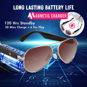 XR Loud glasses held in hand next to ruler showing scale and lightweight comfortable fit