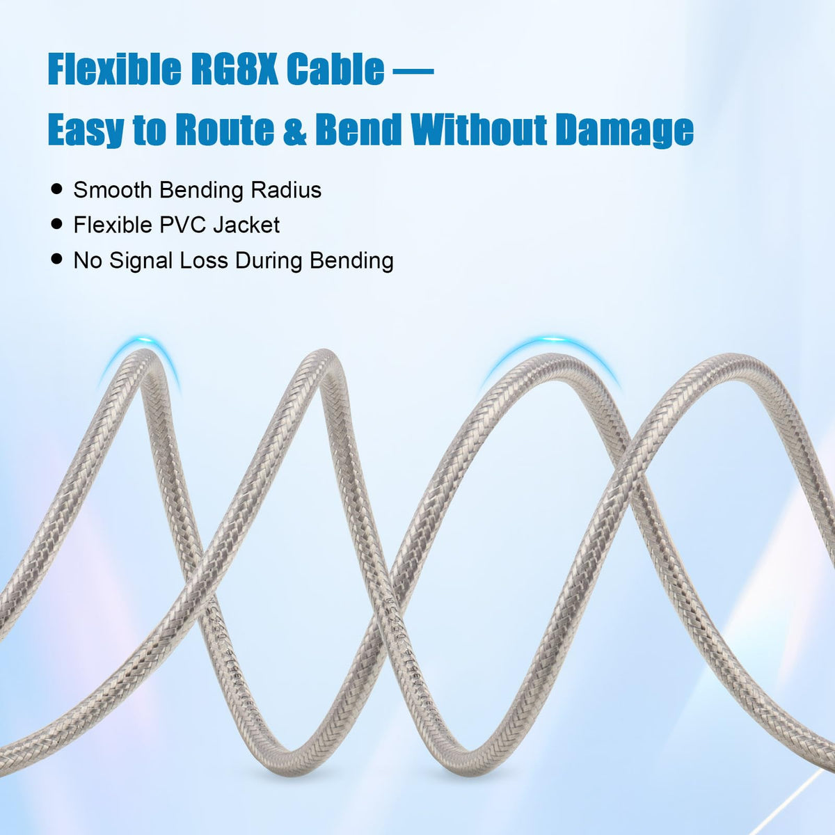 Pure copper core delivers minimal loss for CB and HAM radio signals