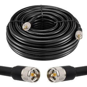 XRDS-RF 100ft KMR400 UHF coax cable for long-distance signal transmission.