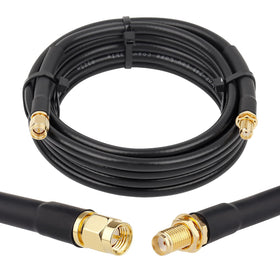XRDS-RF 10ft SMA cable with male to female connectors for extended signal reach.