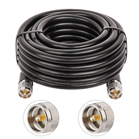 XRDS-RF 18ft UHF coaxial cable with PL-259 connector for reliable amateur radio links.
