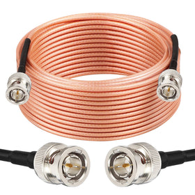 XRDS -RF front view of 50FT BNC-to-BNC cable showing durable connectors and reliable signal