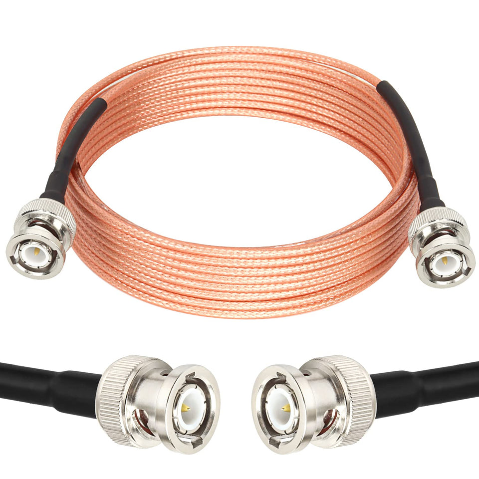 XRDS -RF BNC cable 15ft side view shows sturdy connectors for reliable connections.