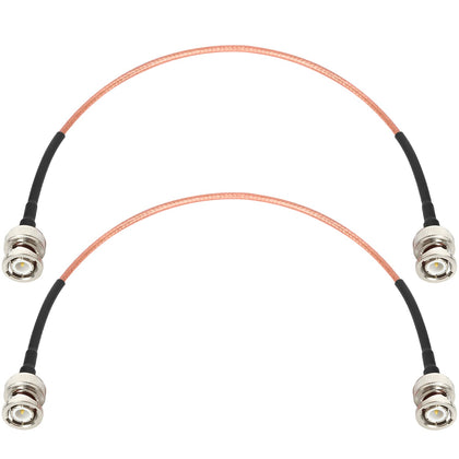 XRDS -RF front view of two BNC cables showing build and connectors, reliable connection