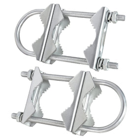 XRDS-RF double-antenna mast clamp with V-jaw block for secure outdoor mounting
