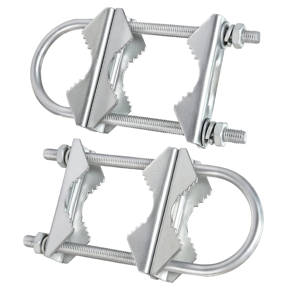 XRDS-RF double-antenna mast clamp with V-jaw block for secure outdoor mounting