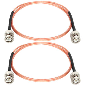 XRDS -RF front packaging showing two 3ft BNC cables and connectors, clear product ID and benefit