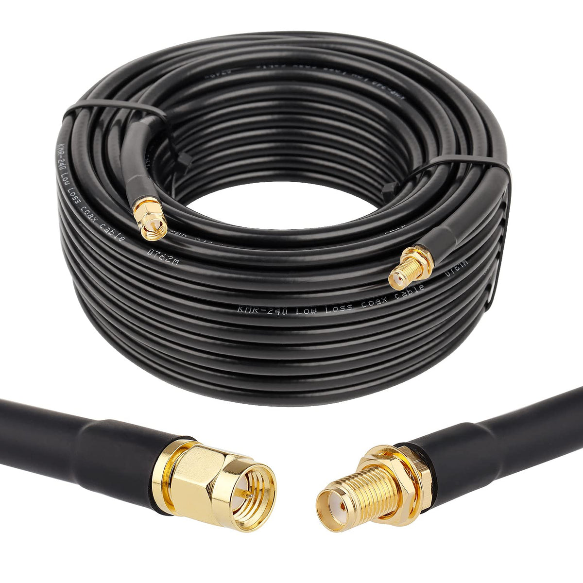 XRDS -RF front packaging showing 50ft SMA extension and benefit of clear specs