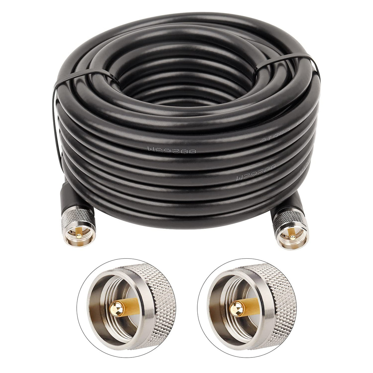 XRDS -RF PL-259 front connector showing rugged nickel plating and secure fit