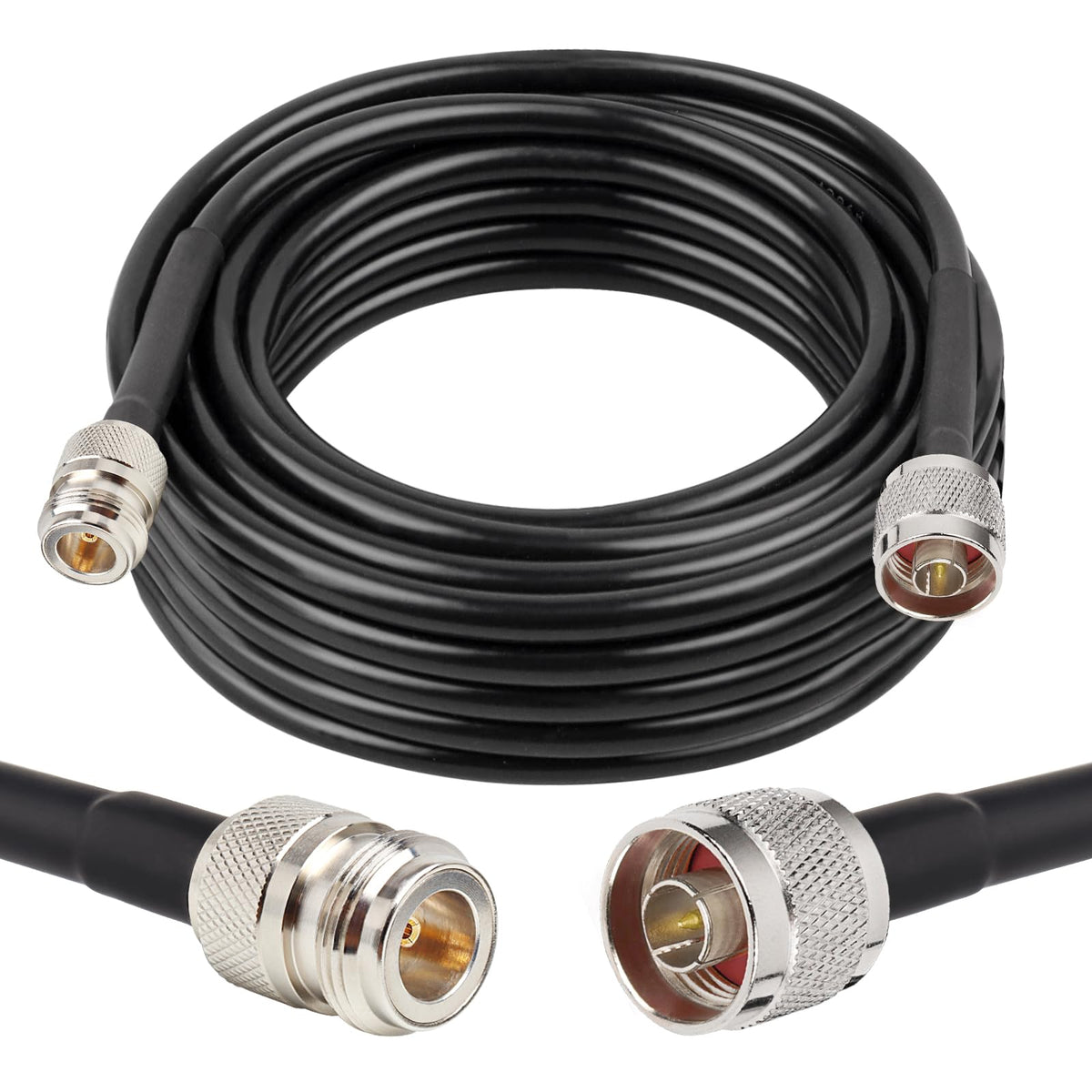 XRDS-RF N-Male to N-Female 20ft coaxial cable with rugged outdoor-ready build