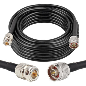 XRDS-RF N-Male to N-Female 20ft coaxial cable with rugged outdoor-ready build