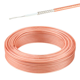 XRDS-RF RG316 coax cable 50ft in brown shows ultra-thin, flexible routing for antennas.