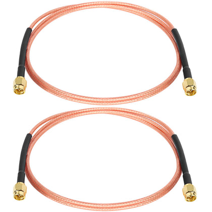 XRDS -RF RG316 SMA male to SMA male 3ft cable for stable WiFi antenna connections