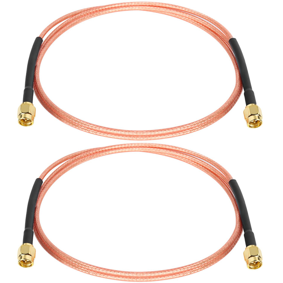 XRDS -RF RG316 SMA male to SMA male 3ft cable for stable WiFi antenna connections