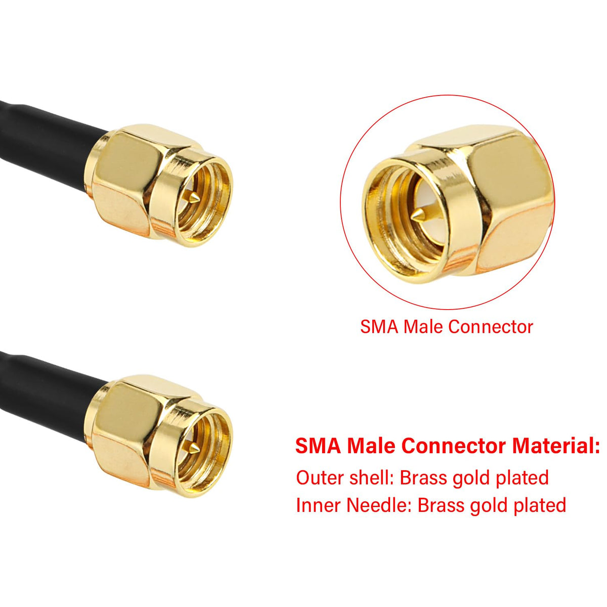 XRDS -RF RG316 coax cable flexible routing for tight installations