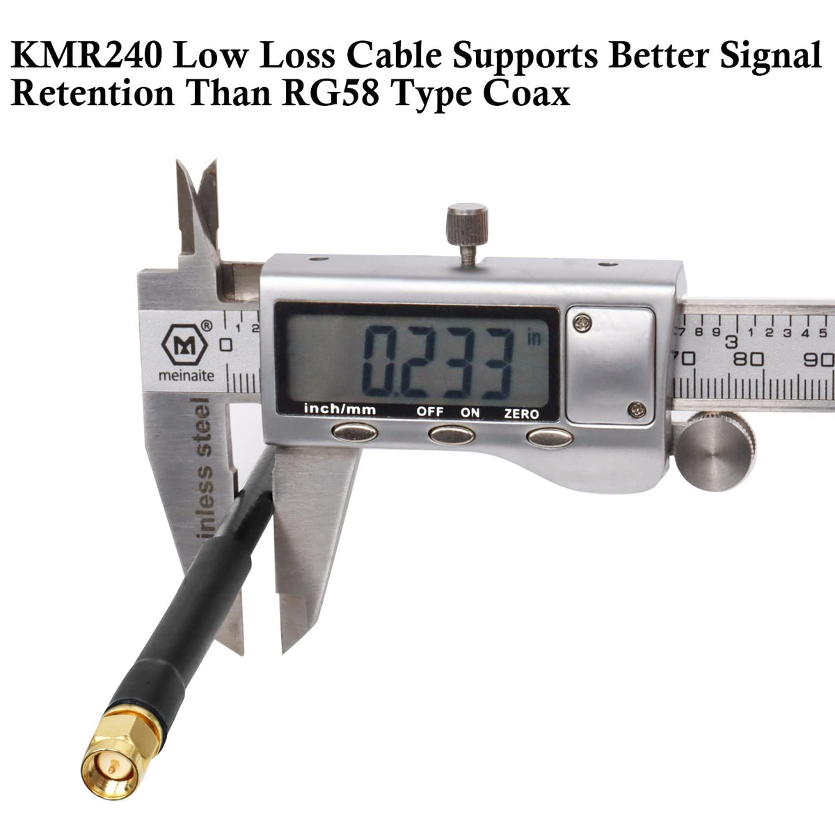 XRDS-RF heat shrink termination close-up demonstrates secure, durable connections.