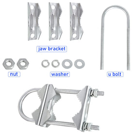 XRDS-RF u-bolts package includes four sets for versatile mast connections.