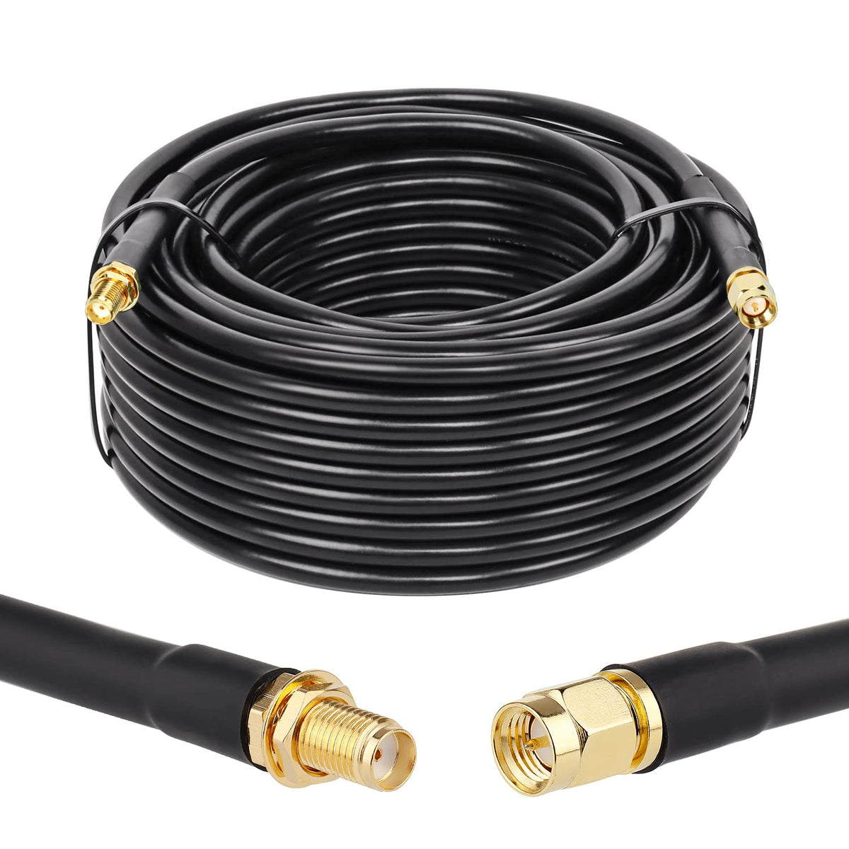 XRDS SMA extension front view showing connectors and full cable — reliable extension