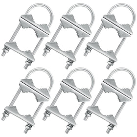 XRDS-RF double antenna mast clamp with V-jaw block provides secure outdoor mounting.