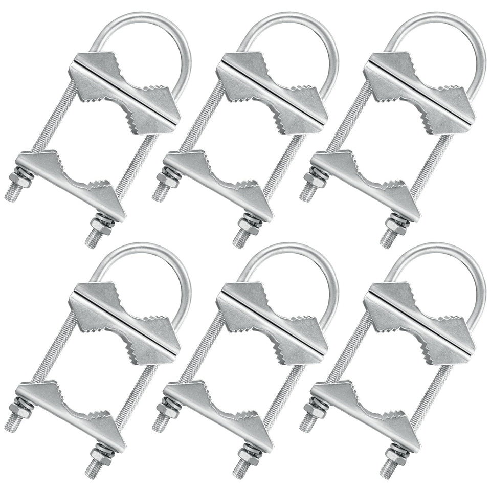 XRDS-RF double antenna mast clamp with V-jaw block provides secure outdoor mounting.