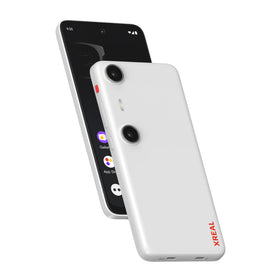 XREAL Beam Pro 5G AR glasses setup shows comfortable wear and spatial interface.