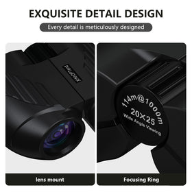 XrKrOPTend child using binoculars on a hike promoting easy family use