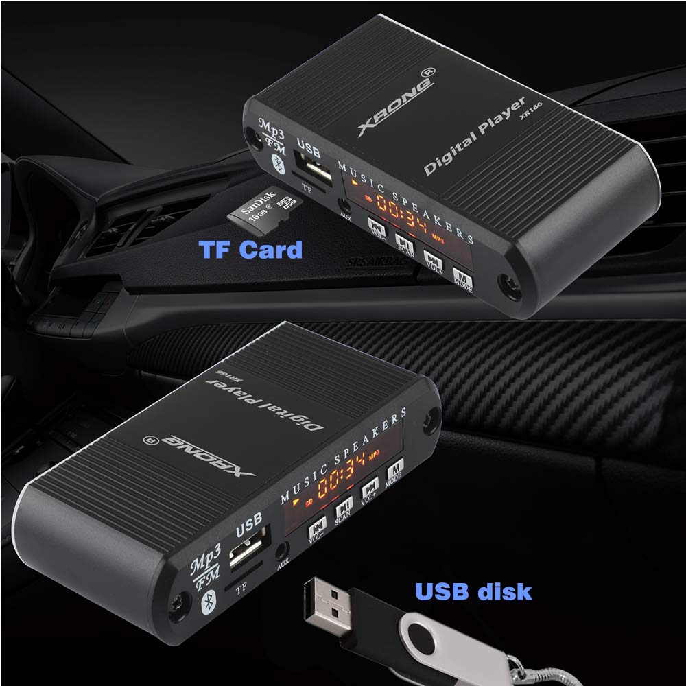 XRONG 3.5mm audio output connects to car stereo