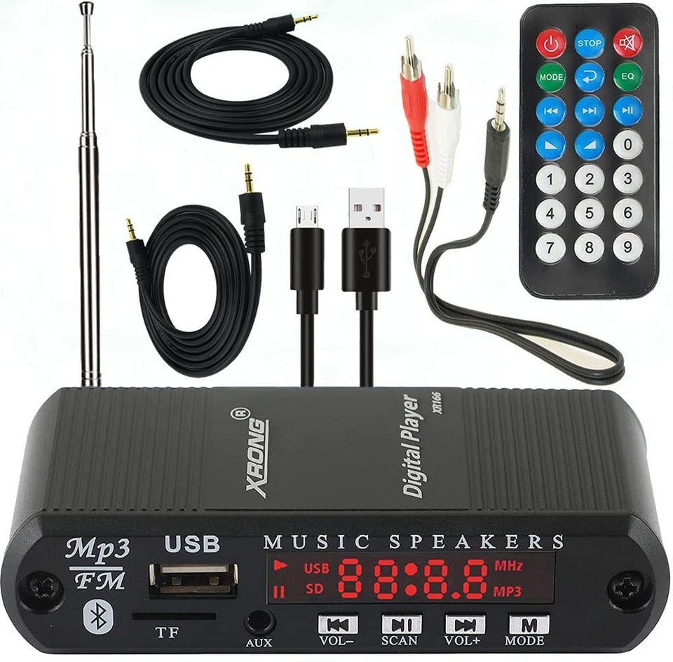 XRONG Bluetooth receiver front view with clear control panel
