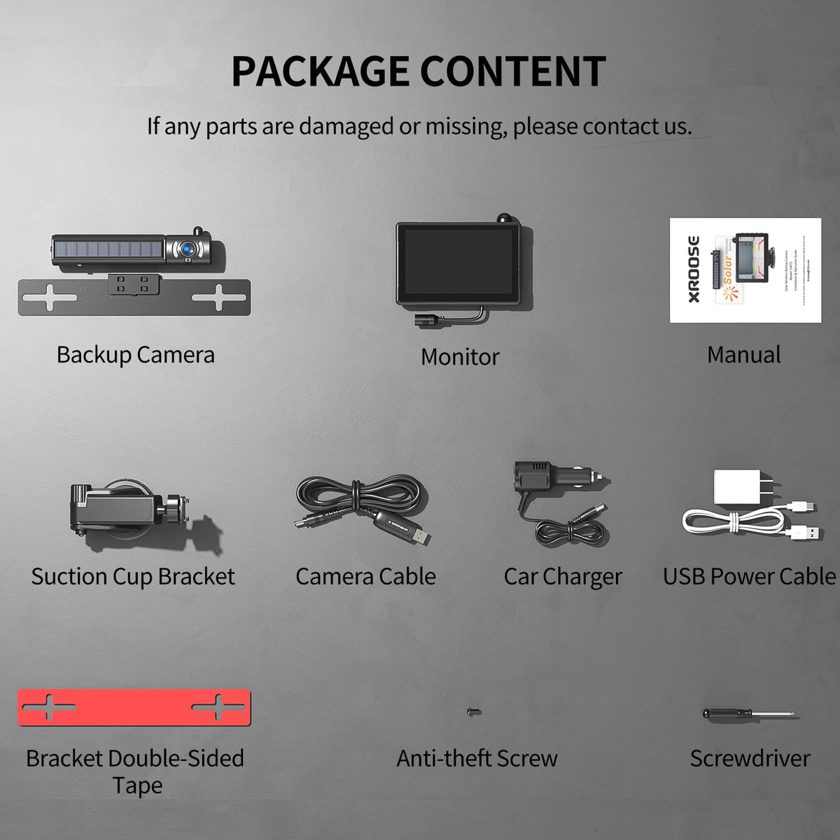 Xroose split-screen view with second camera and IP69K waterproof design