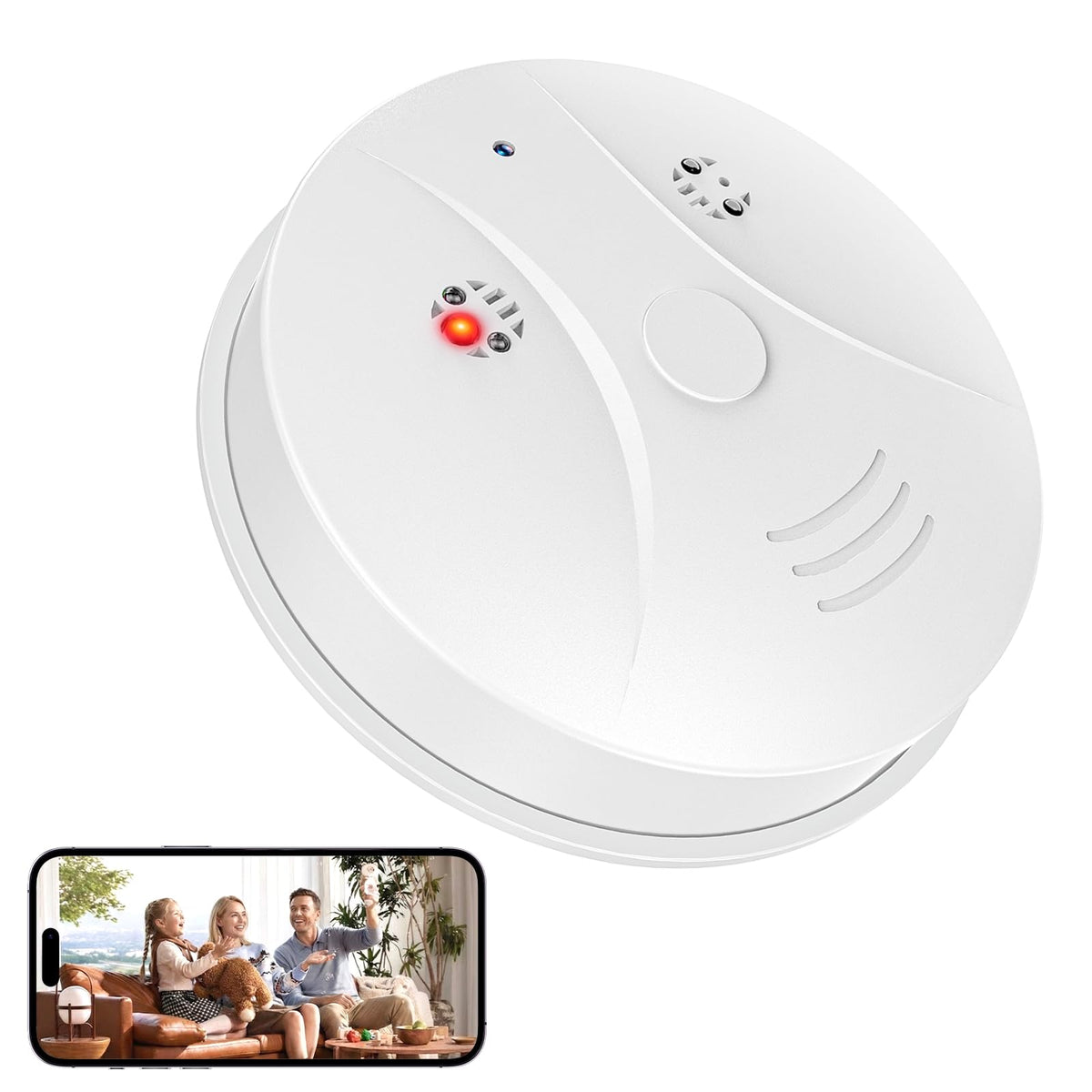 XSHGZ 1080p WiFi camera front view for clear indoor surveillance.