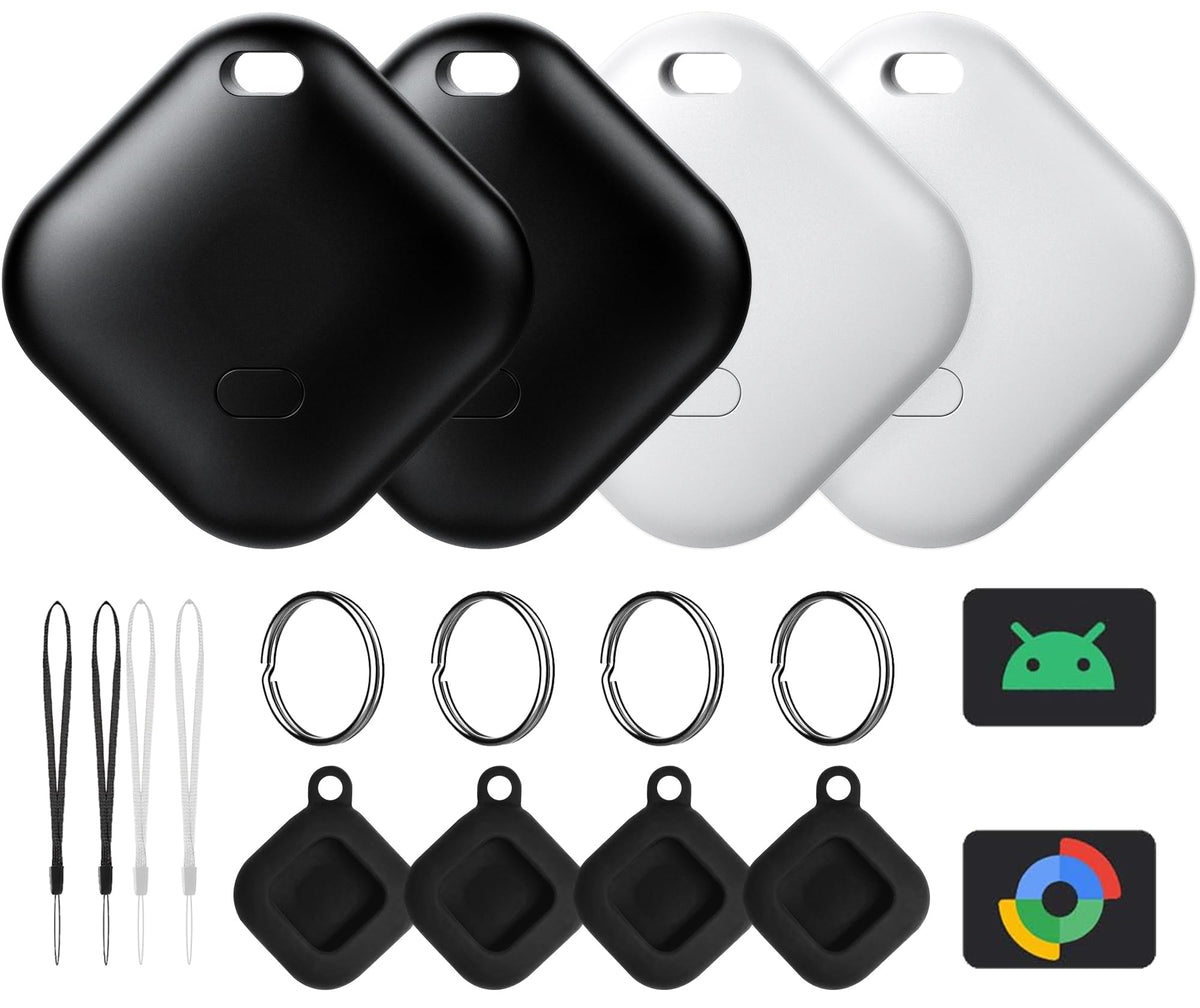 XSUTIC Air Tag Android tracker four-pack with case helps locate keys and bags quickly