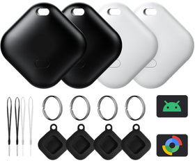 XSUTIC Air Tag Android tracker four-pack with case helps locate keys and bags quickly