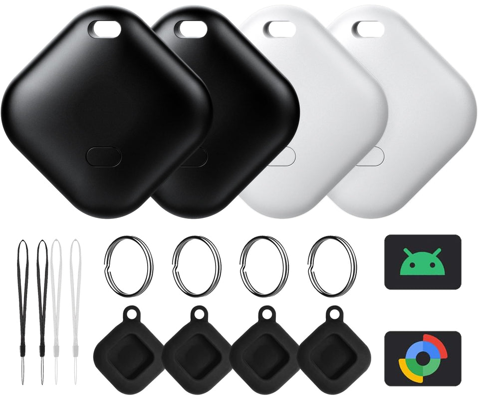 XSUTIC Air Tag Android tracker four-pack with case helps locate keys and bags quickly