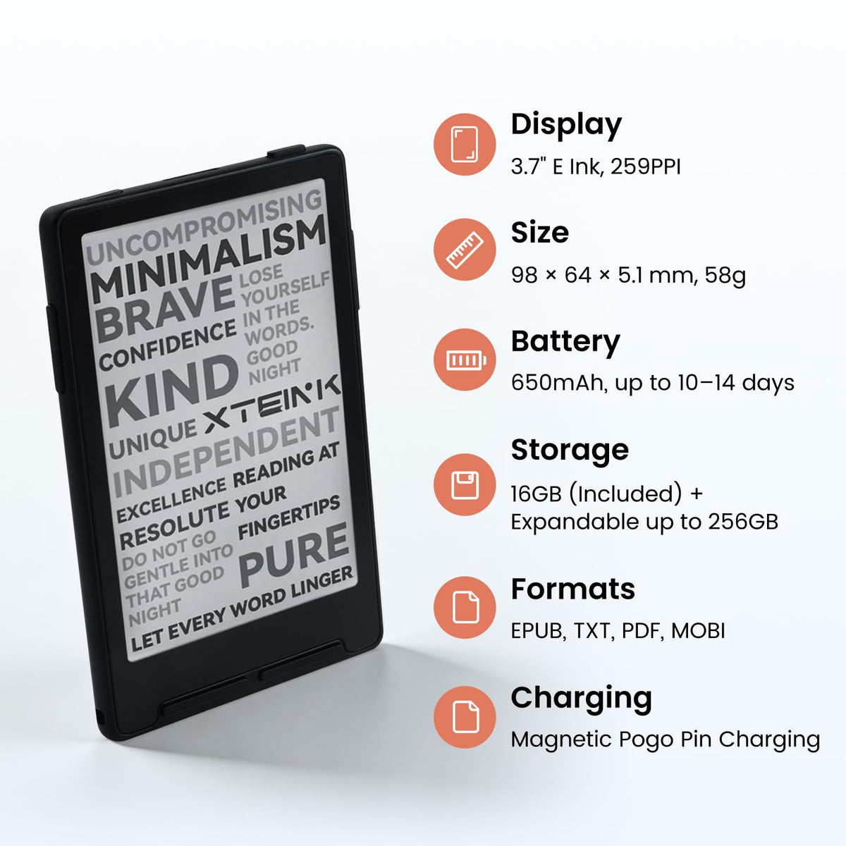 XTEINK X3 distraction-free reading mode supports focused sessions