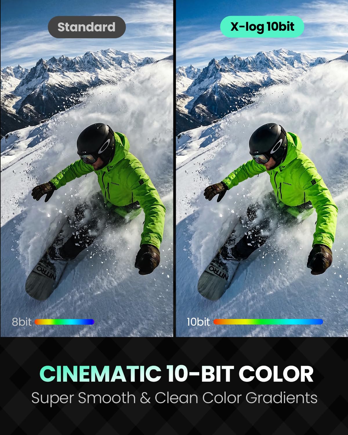Xtra Edge Xtra 360 camera built-in storage eliminates memory card worries.