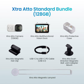 Xtra Atto 4K camera records at 60fps for lifelike motion.