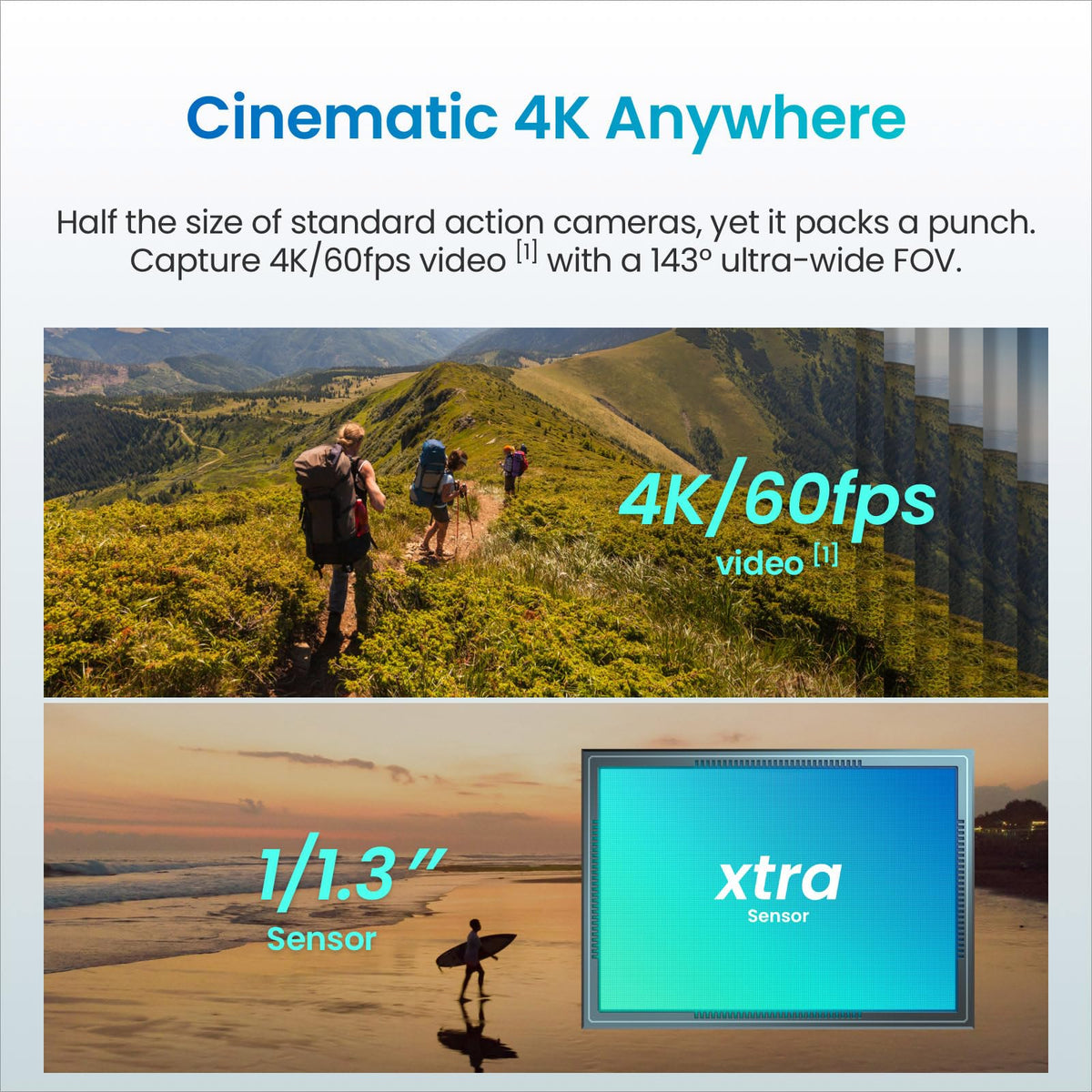 Xtra Atto Vision Dock enabling extended recording for continuous adventures.