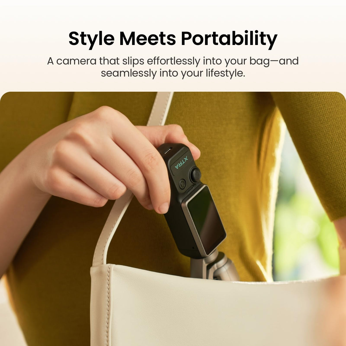 Xtra Muse 2-inch touch screen makes framing quick and intuitive.