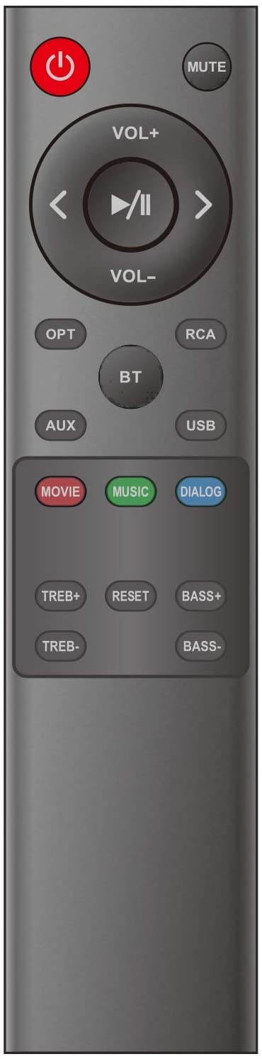 Xtrasaver remote front view showing full button set and brand for instant replacement