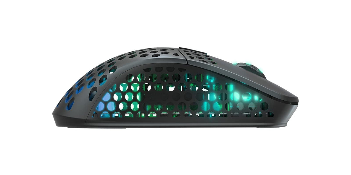 Xtrfy M4 Wireless Pixart 3370 sensor close-up showing precise tracking.