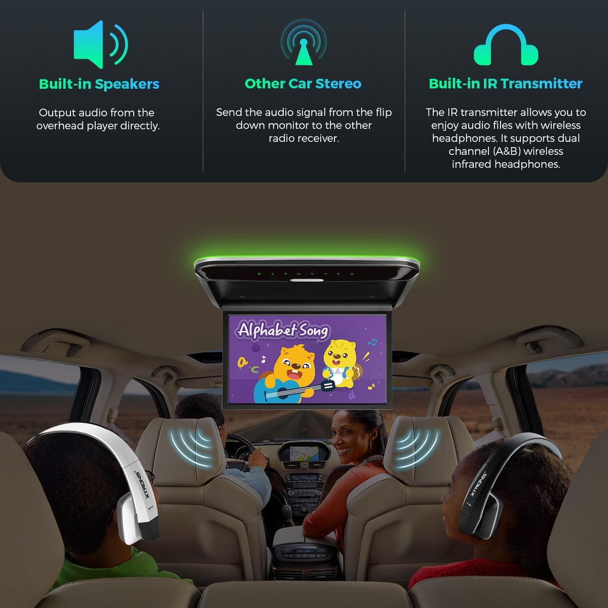 XTRONS 1080p capable display for sharp video playback