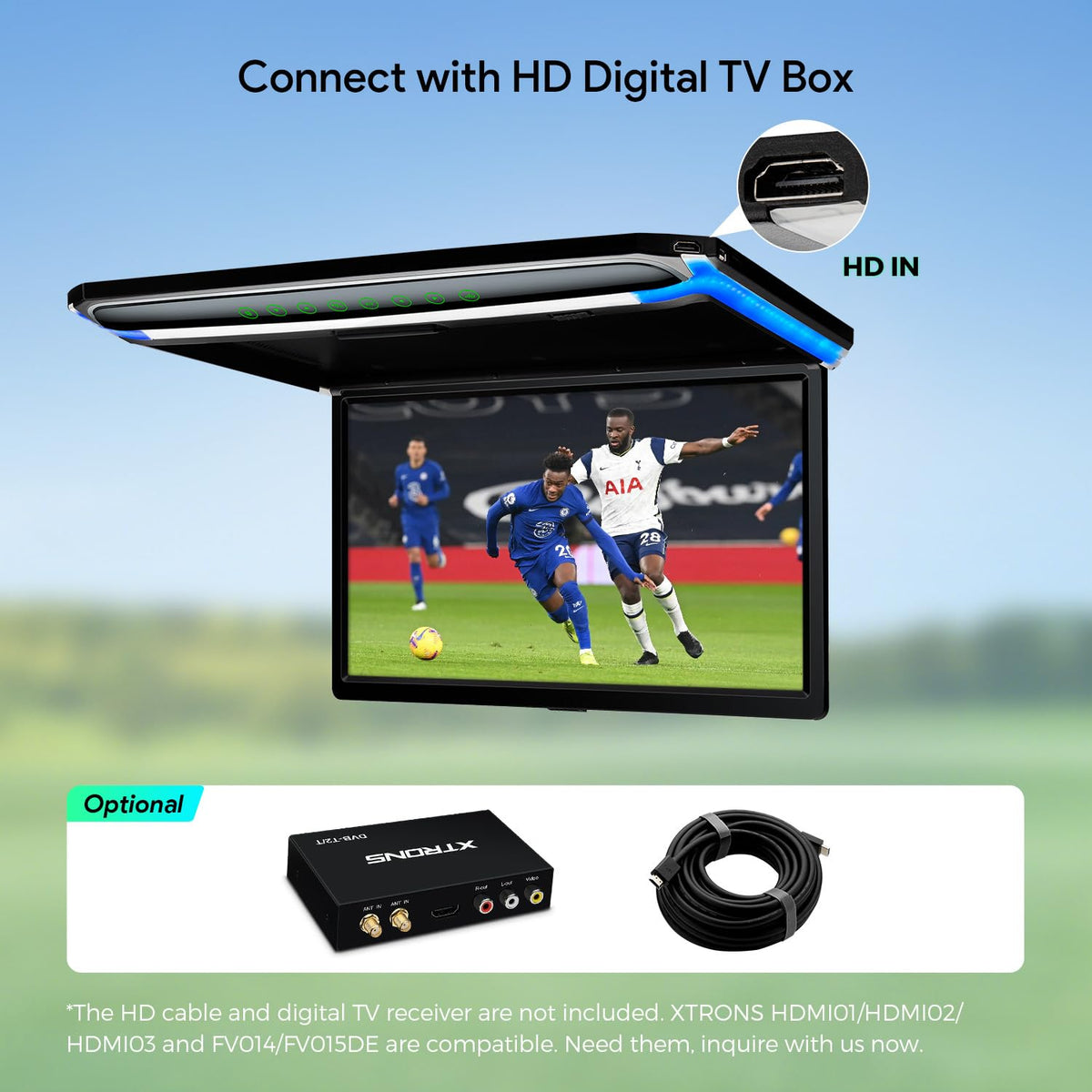 XTRONS 130-degree rotating screen enables flexible viewing angles.