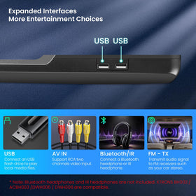 XTRONS built-in stereo speakers provide rich cabin audio.