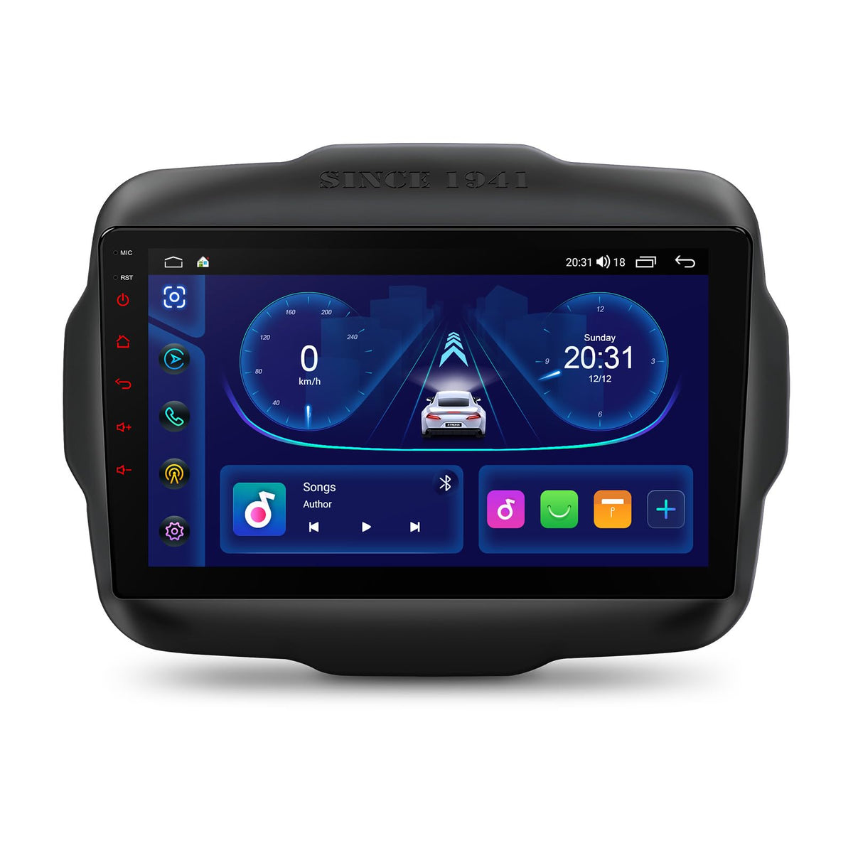 XTRONS Renegade 9-inch touchscreen for clear navigation and media.