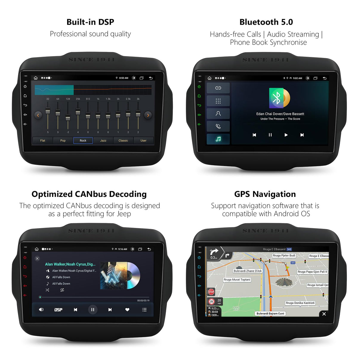 XTRONS Renegade backup camera support helps with parking.