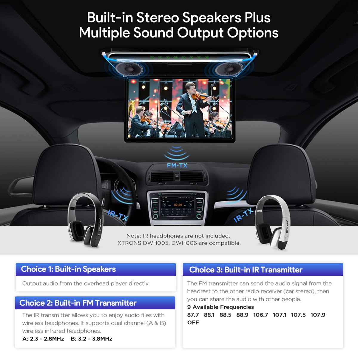 XTRONS sleek touch panel for easy on-screen navigation.