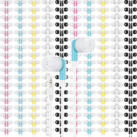 Xuhal bulk earbuds show vibrant colors and durable shells for classrooms