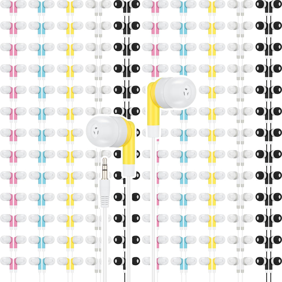 Xuhal front packaging showing 200-pack and colorful earbuds for easy distribution